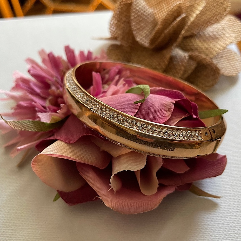 Michael Kors Rose Gold Bangle Cuff Bracelet